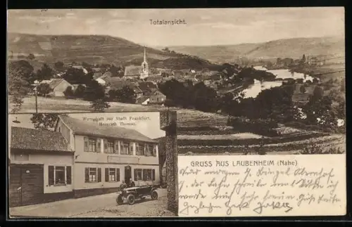 AK Laubenheim /Nahe, Gasthaus zur Stadt Frankfurt, Bes. Heinrich Thomas, Totalansicht