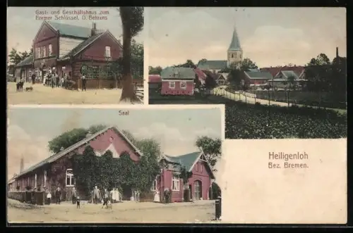 AK Heiligenloh /Bremen, Gasthaus zum Bremer Schlüssel, Bes. d. Behrens, Saal