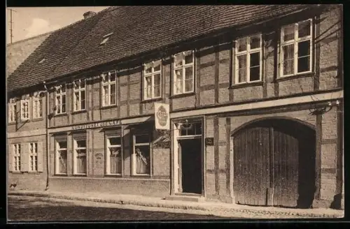 AK Plau i. Mecklb., Café von P. Lubach