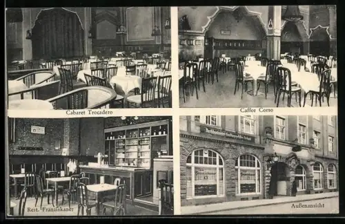AK Erfurt, Cabaret Trocadero, Caffee Corso, Restaurant Franziskaner