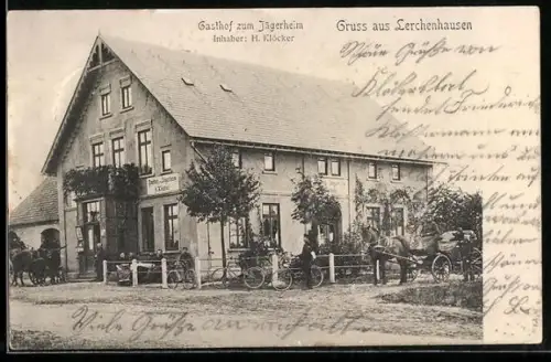 AK Lerchenhausen, Gasthof zum Jägerheim, Inh. H. Klöcker