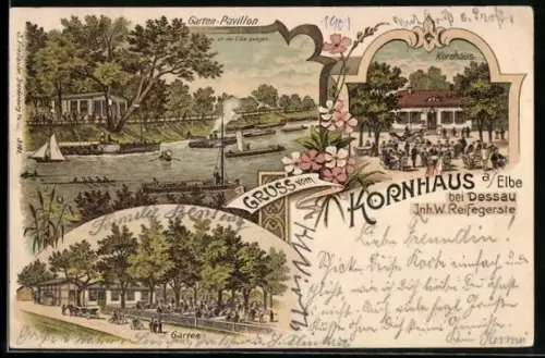 Lithographie Dessau, Gasthaus Kornhaus