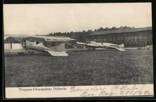 AK Döberitz, Flugzeuge auf dem Truppenübungsplatz Döberitz