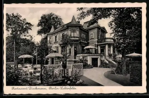 AK Berlin-Lichterfelde, Restaurant Dieckmann, Inh. Adolf Liersch