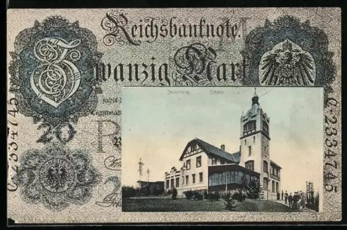 AK Eibau, Beckenberg im Geldscheinpassepartout