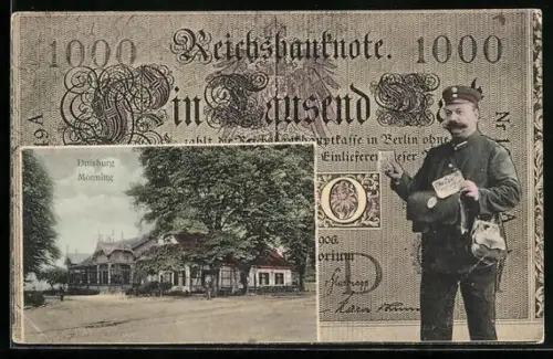 AK Duisburg, Monning im Geldscheinpassepartout