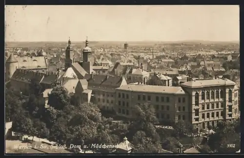 AK Wurzen i. Sa., Schloss, Dom, Mädchenschule