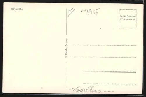 AK Ramsau, Gasthaus Wimbachhof