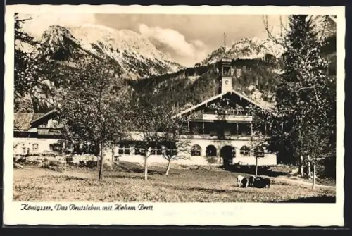AK Königssee /Obb., Gasthaus Brutslehen, Bes. A. v. Stranz