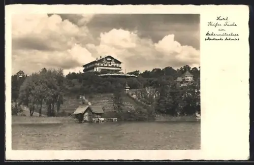 AK Schermützelsee /Märkische Schweiz, Hotel Weisse Taube