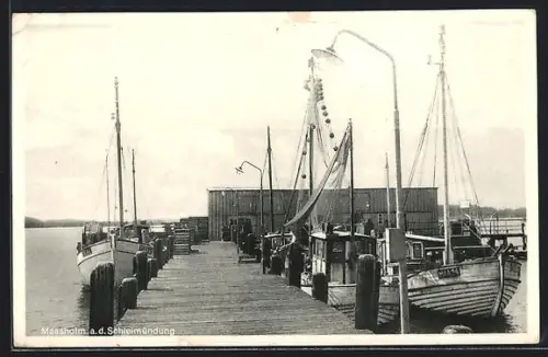 AK Maasholm a. d. Schleimündung, Hafen, Fischerboote, Anlegesteg