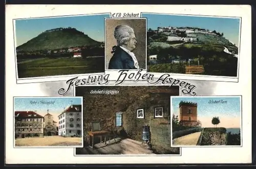 AK Asperg, Festung Hohen Asperg, Schubarts Gefängnis, Pulverturm, Schubart-Turm