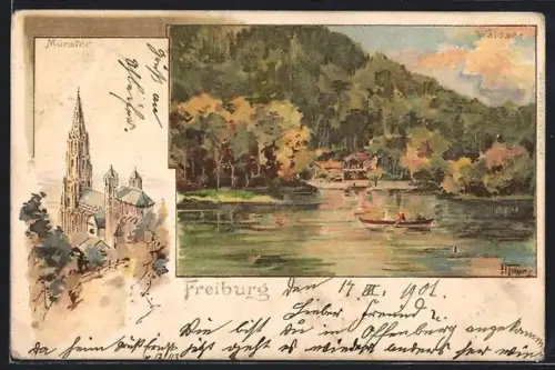 AK Freiburg i. Breisgau, Münster, Waldsee