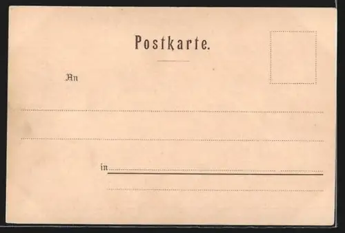 Lithographie Esslingen, Stadtkirche, Altstadt