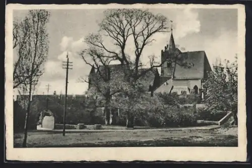 AK Ingelheim a. Rh., Alte Ringmauer, evangelische Kirche