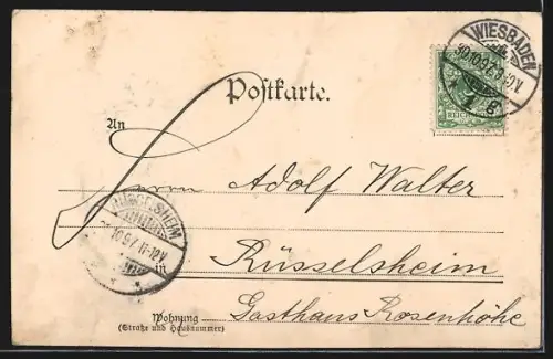 AK Wiesbaden, Kaiserdenkmal