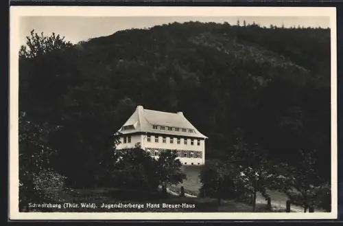 AK Schwarzburg /Thür. Wald, Jugendherberge Hans Breuer-Haus