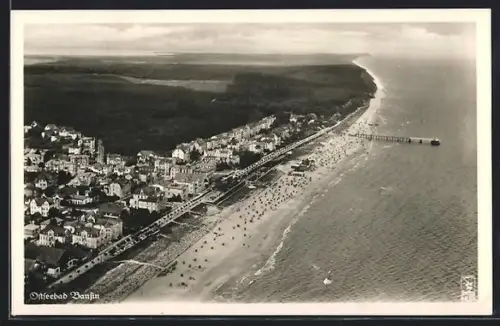 AK Bansin, Strand, Seebrücke, Promenade