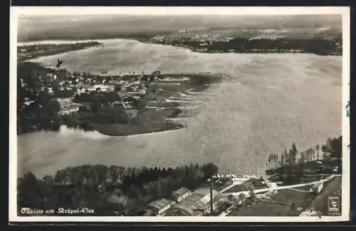 AK Kablow am Krüpel-See, Luftaufnahme des Sees