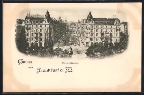 AK Frankfurt a. M., Blick in die Kaiserstrasse