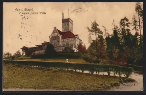 AK Aue i. Erzgeb., Friedrich-August-Warte