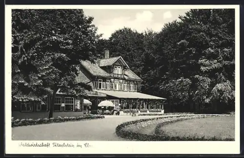 AK Königslutter am Elm, Gasthof Waldwirtschaft Tetzelstein, Inh. Carl Böker