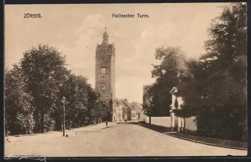AK Zörbig, Hallescher Turm