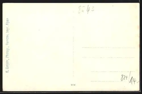 AK Ramsau, Gasthaus, Innen- und Aussenansicht