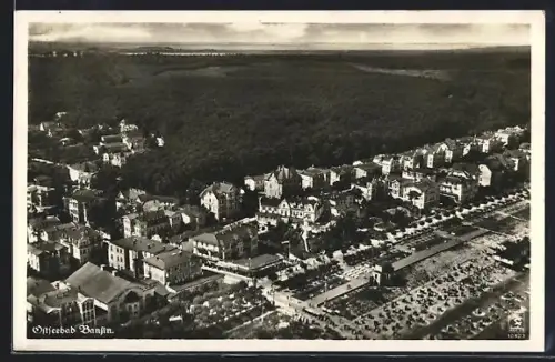 AK Bansin, Ortsansicht vom Flugzeug aus