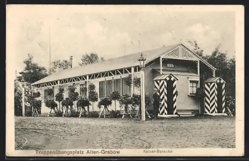 AK Altengrabow, Truppenübungsplatz, Kaiser-Baracke