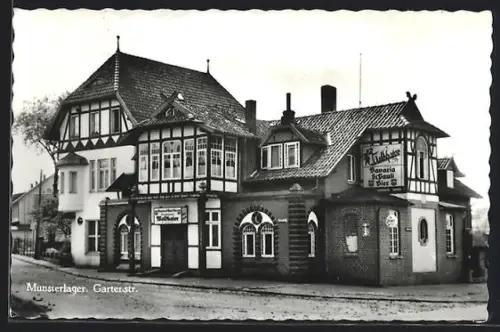 AK Munsterlager, Gasthaus Waldkater in der Gartenstrasse