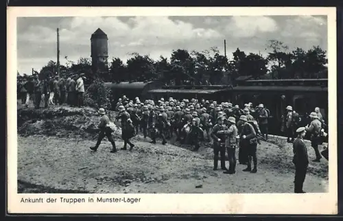 AK Munster-Lager, Ankunft der Truppen