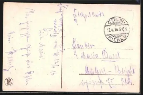 AK Köln-Riehl, Kaiser Wilhelm-Ring, Brunnen, Strassenbahn