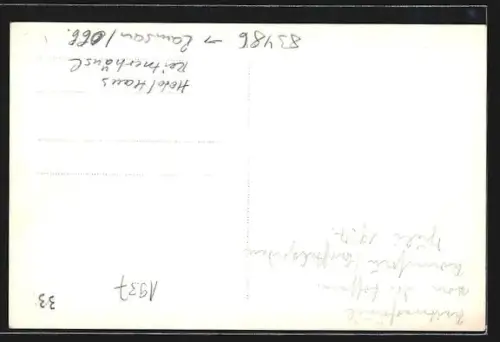 AK Ramsau /Obb., Hotel Haus Reitnerhäusl