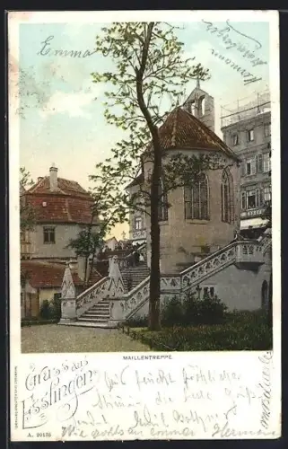 AK Esslingen, Maillentreppe um 1900