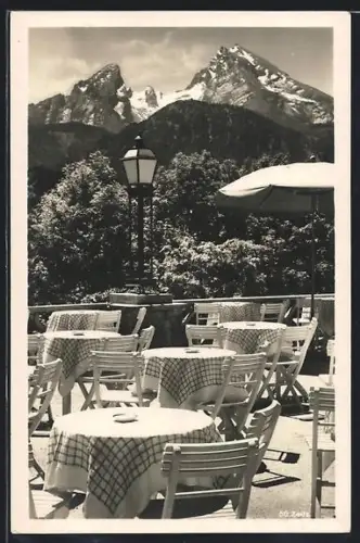 AK Berchtesgaden, Kur-Café Königl. Villa Berchtesgaden, Pächter Anton Bubestinger