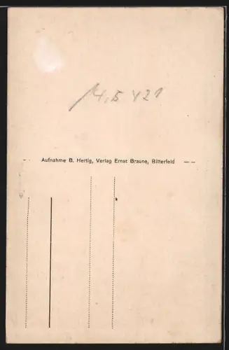 AK Bitterfeld, Markt mit Kirche