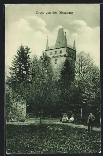 AK Greifenstein, Blick zur Dianaburg