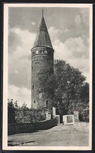 AK Zörbig, Blick auf den Schlossturm
