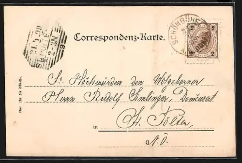 AK Gerolding, Panorama mit Kirche