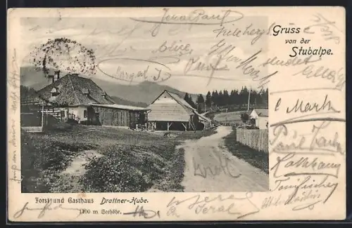 AK Weisskirchen in Steiermark, Stubalpe, Forst- und Gasthaus Drattner-Hube