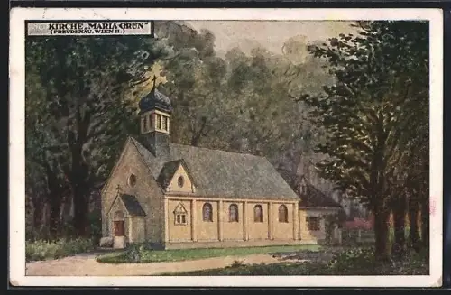 AK Wien, Freudenau, Kirche Maria Grün