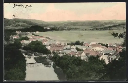 AK Plank /N.-Oe., Flusspartie im Ort