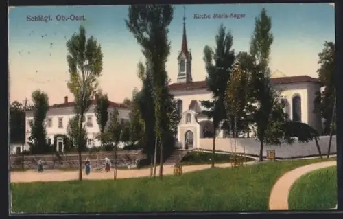 AK Schlägl /Ob.-Oest., Kirche Maria-Anger