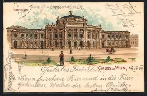 Lithographie Wien, Partie am Burgtheater
