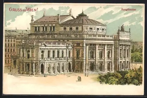 Lithographie Wien, Partie am Burgtheater