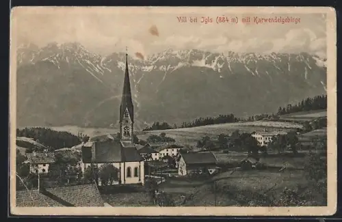 AK Innsbruck, Vill bei Igls, Ortsansicht Karwendelgebirge
