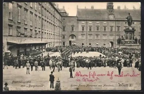 AK Wien, Franzensplatz mit Kaiser-Franz-Monument von Marchesi