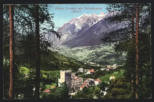 AK Landeck /Tirol, Schloss mit Parseierspitze