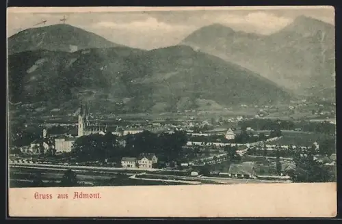 AK Admont, Panorama mit Kirche